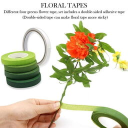 Bộ dụng cụ cắm hoa FLORZO - 3 băng dính hoa, dây hoa dạng dẹt 22, thân dây hoa…