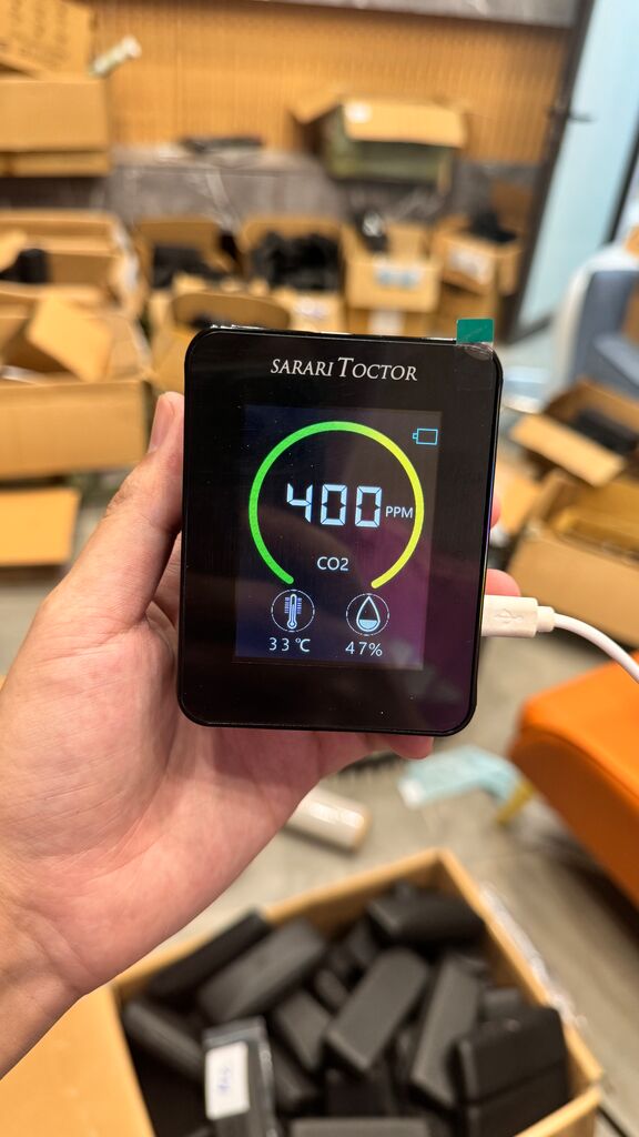 -Không có pin - Máy đo CO2, nhiệt độ, độ ẩm…hãng SARARI TOCTOR ( Nhật Bản ) - Ảnh 6