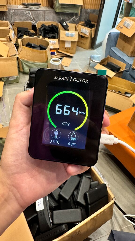 -Không có pin - Máy đo CO2, nhiệt độ, độ ẩm…hãng SARARI TOCTOR ( Nhật Bản ) - Ảnh 7