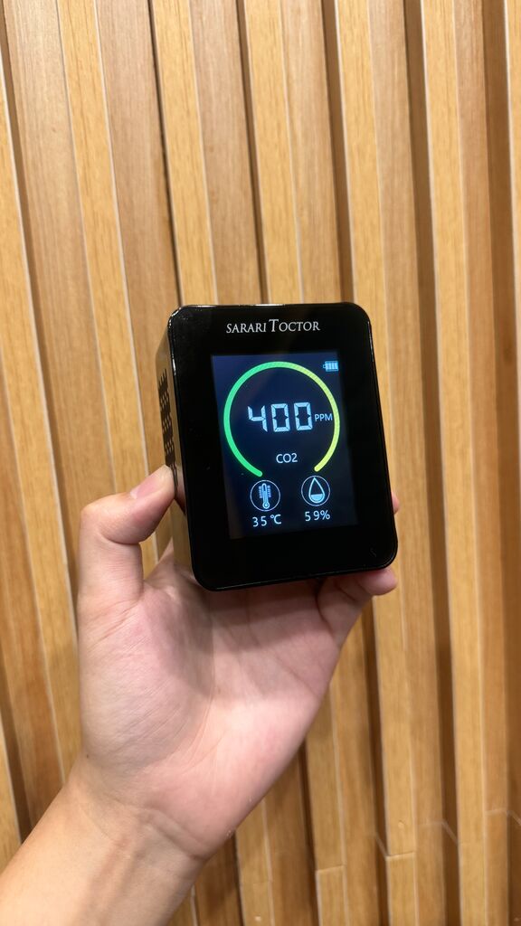 -Không có pin - Máy đo CO2, nhiệt độ, độ ẩm…hãng SARARI TOCTOR ( Nhật Bản ) - Ảnh 5