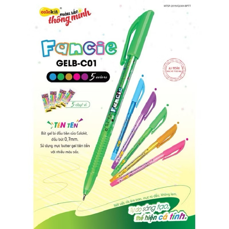 Hộp 5 bút Gel 5 màu Sáng tạo Colokit GELB-C01 Thiên Long của Việt Nam - Ảnh 5