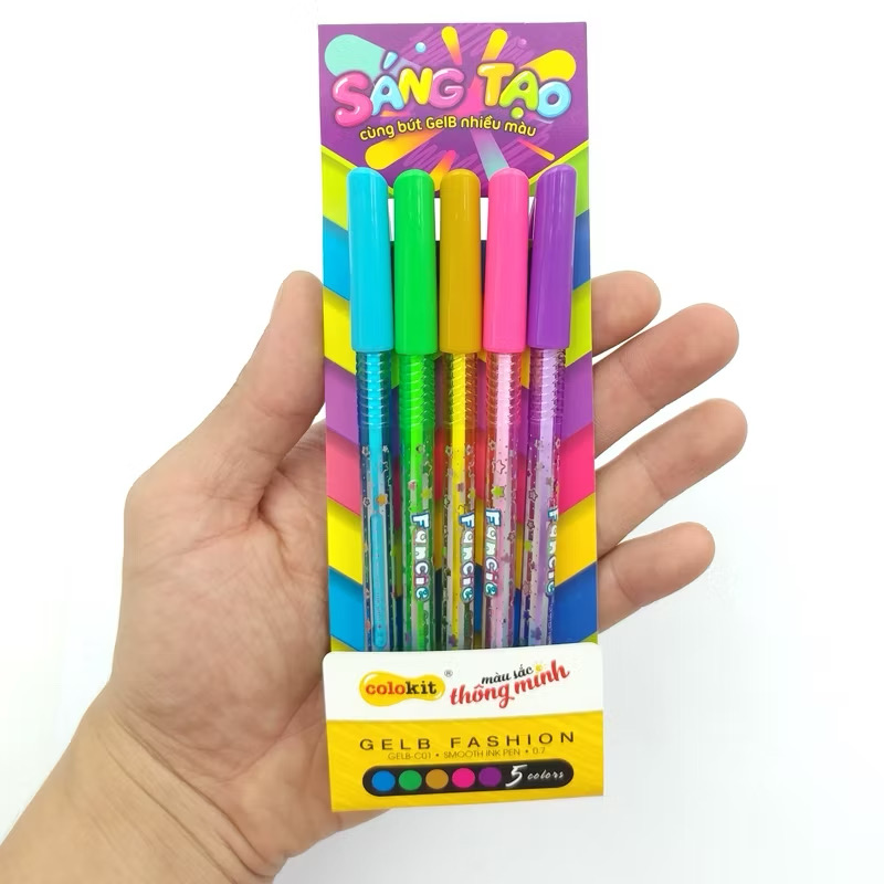 Hộp 5 bút Gel 5 màu Sáng tạo Colokit GELB-C01 Thiên Long của Việt Nam