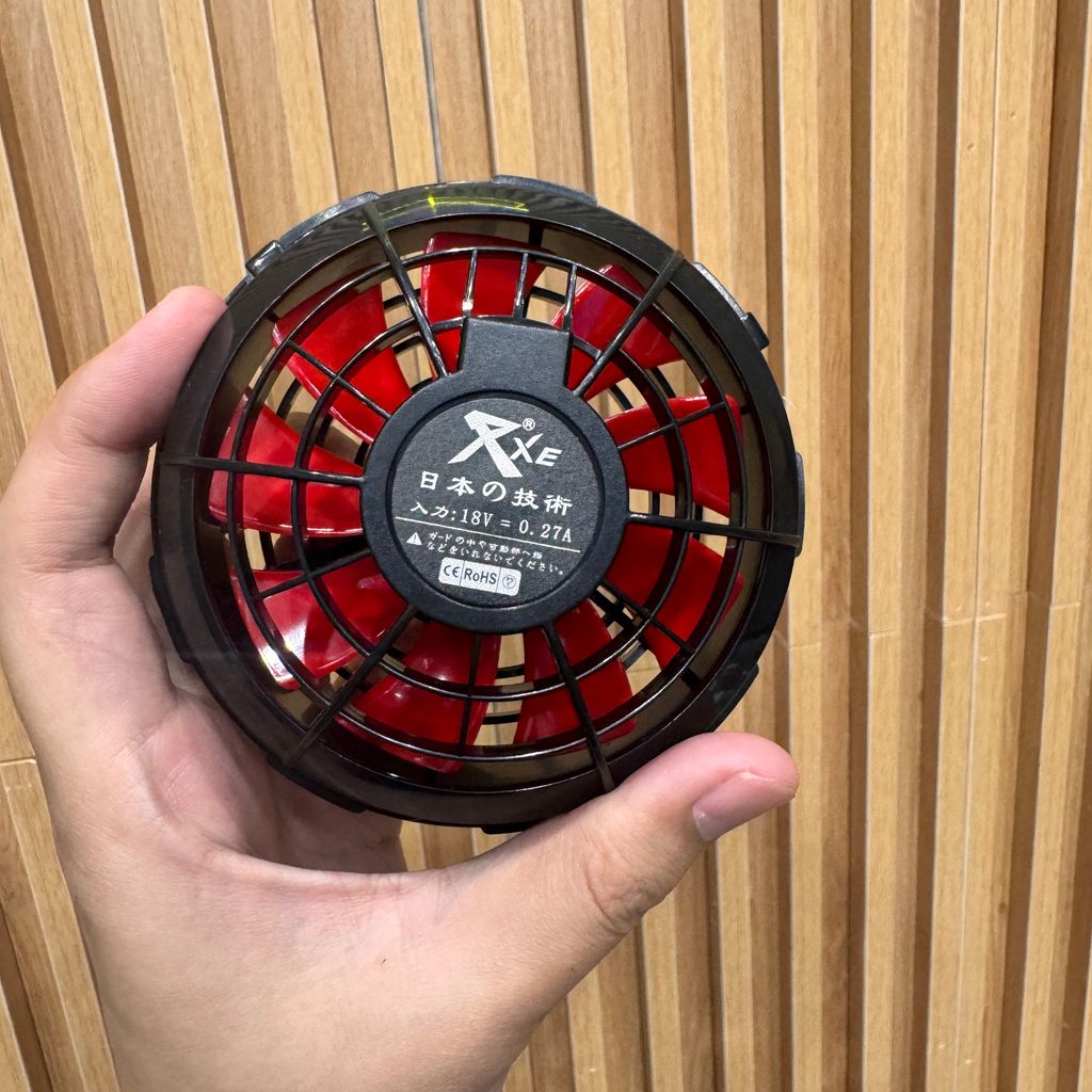 Bộ quạt áo điều hoà RXE ( 2 quạt & Pin dự phòng ) - Ảnh 4