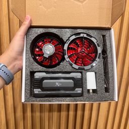Bộ quạt áo điều hoà RXE ( 2 quạt & Pin dự phòng ) - ko kèm áo