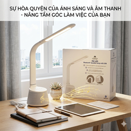  Đèn bàn chống cận kiêm Loa Bluetooth hãng Normande Lighting