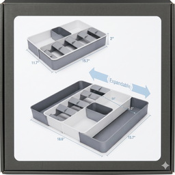 KHAY CHIA NGĂN KÉO MỞ RỘNG – EXPANDABLE DRAWER ORGANIZER TRAY
