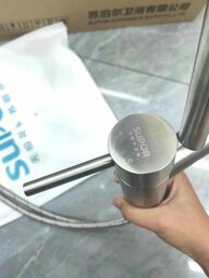 Vòi rửa bát xoay 360 độ hãng SUPOR 250607-02 có nóng lạnh , inox 304