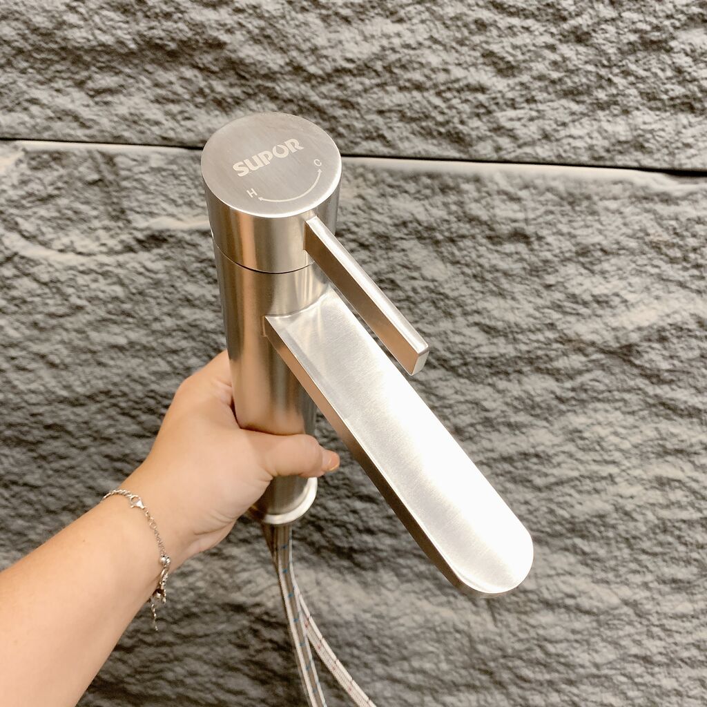 Vòi cao Lavabo rửa mặt hãng SUPOR 212224-01-LS có nóng lạnh , inox 304 - Ảnh 6