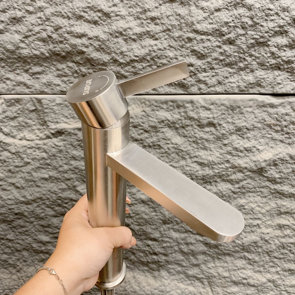 Vòi cao Lavabo rửa mặt hãng SUPOR 212224-01-LS có nóng lạnh , inox 304 - Ảnh 4