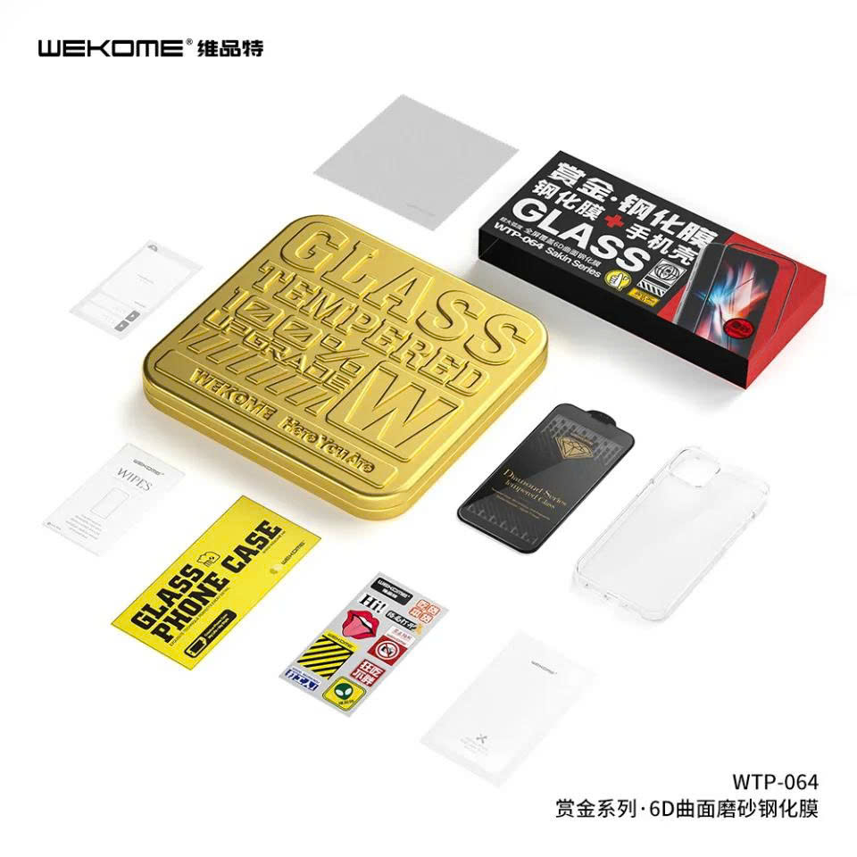 Kính cường lực kèm ốp WEKOME Screen Protector  WK WTP-064 Sakin Series 
