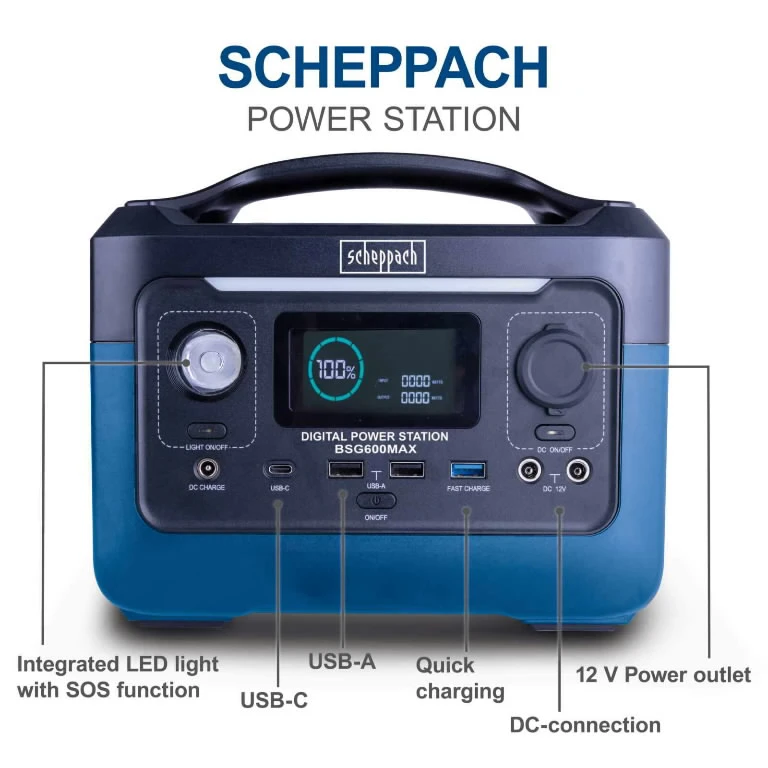 Trạm sạc BSG600MAX hãng Scheppach  - hàng Đức, công suất 300Wh - Ảnh 10