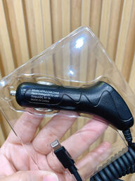 Tẩu sạc ô tô AVO liền cáp Lightning - C48 có MFI, dây lò xò sạc cho iPhone 14…