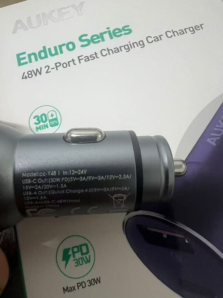 Tẩu sạc nhanh 48W cho xe hơi hãng AUKEY CC-Y48 , sạc oto ô tô vỏ kim loại, nhỏ gọn - Ảnh 7