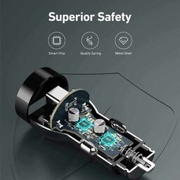 Tẩu sạc nhanh 48W cho xe hơi hãng AUKEY CC-Y48 , sạc oto ô tô vỏ kim loại, nhỏ…