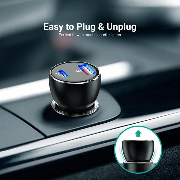 Tẩu sạc nhanh 48W cho xe hơi hãng AUKEY CC-Y48 , sạc oto ô tô vỏ kim loại, nhỏ gọn - Ảnh 5