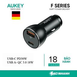 Tẩu sạc nhanh 48W cho xe hơi hãng AUKEY CC-Y48 , sạc oto ô tô vỏ kim loại, nhỏ…