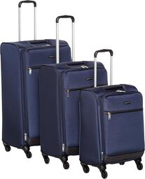 Bộ 3 Vali mềm Amazon Basics ( Mỹ ) chống nước, màu xanh Navy