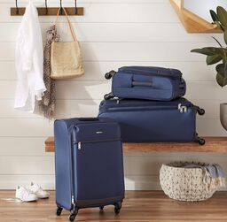 Bộ 3 Vali mềm Amazon Basics ( Mỹ ) chống nước, màu xanh Navy