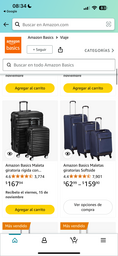 Bộ 3 Vali mềm Amazon Basics ( Mỹ ) chống nước, màu xanh Navy