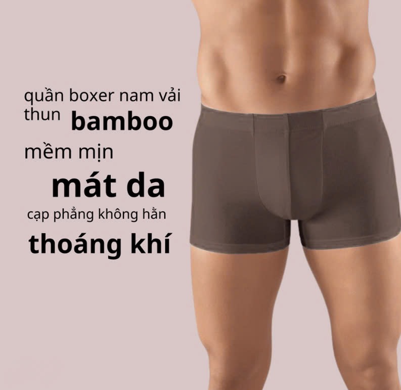 Quần sịp Nam vải sợi tre kháng khuẩn - hàng Việt Nam xuất khẩu