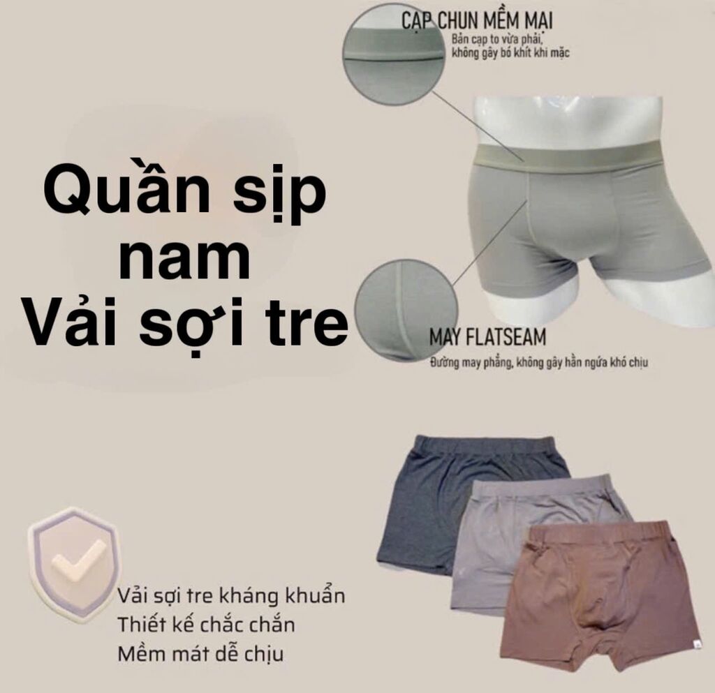 Quần sịp Nam vải sợi tre kháng khuẩn - hàng Việt Nam xuất khẩu - Ảnh 3
