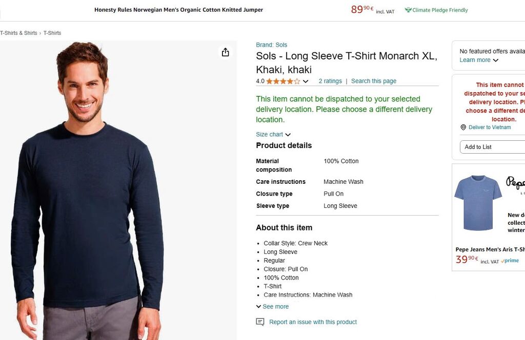 Áo thun Nam dài tay Precium - hàng xuất Mỹ, chất xịn. - Ảnh 6