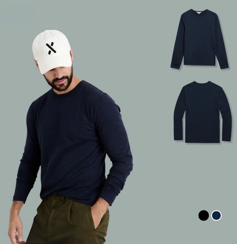 Áo thun Nam dài tay Precium - hàng xuất Mỹ, chất xịn. - Ảnh 2