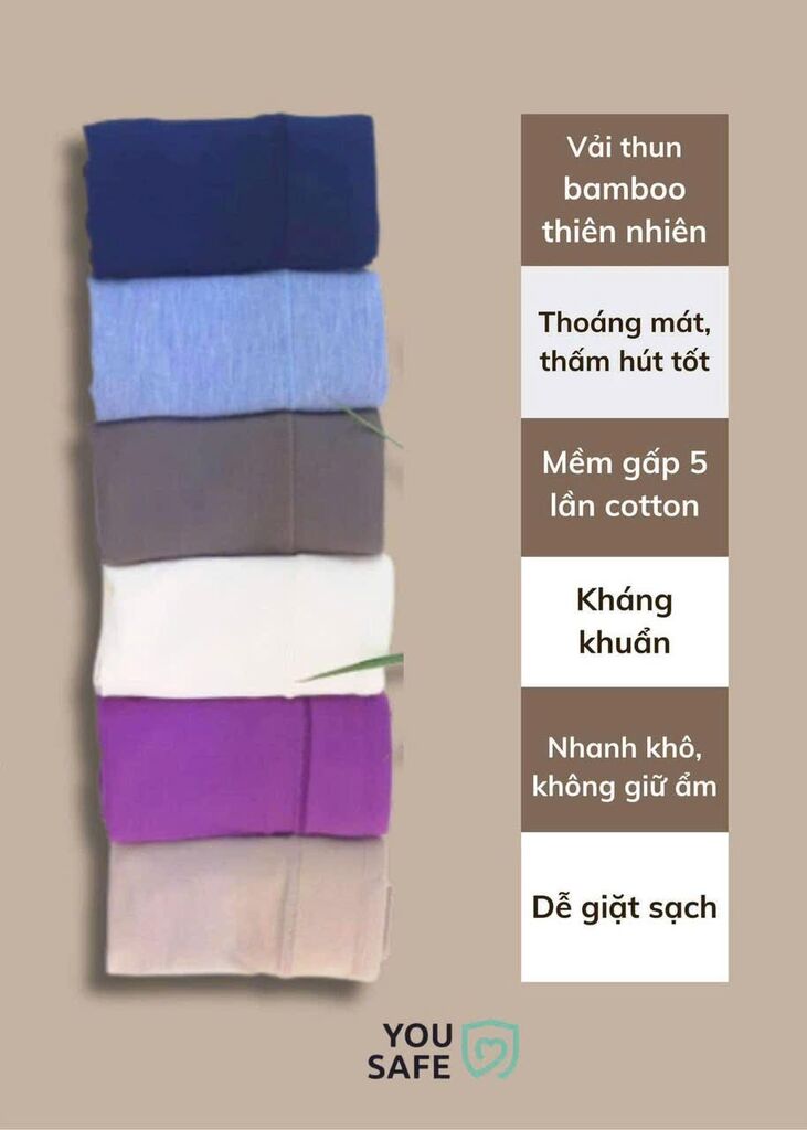 QUẦN Si líp SỢI TRE (MẦU TRƠN VIỀN CẠP):  - Ảnh 2