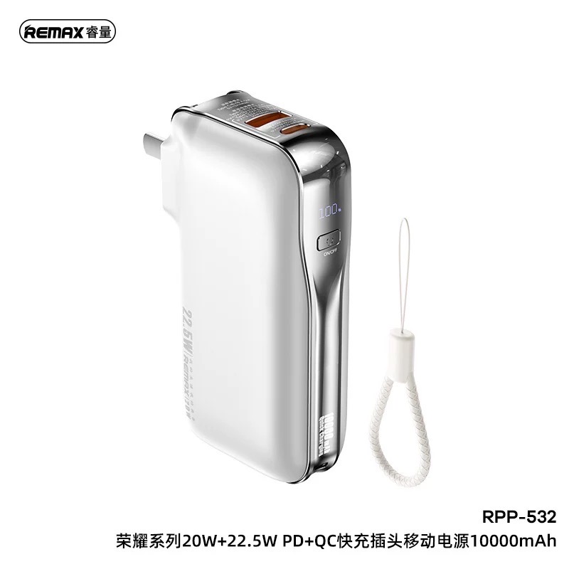 Củ sạc kiêm Pin dự phòng Remax RPP-532 dung lượng 10.000mAh sạc nhanh 22.5W PD - Ảnh 4
