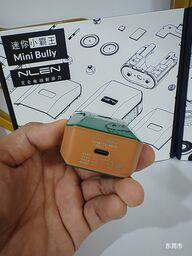 Máy cạo râu Mini Bully NLEN, chống nước, lưỡi dao đôi 3D hút nam châm.