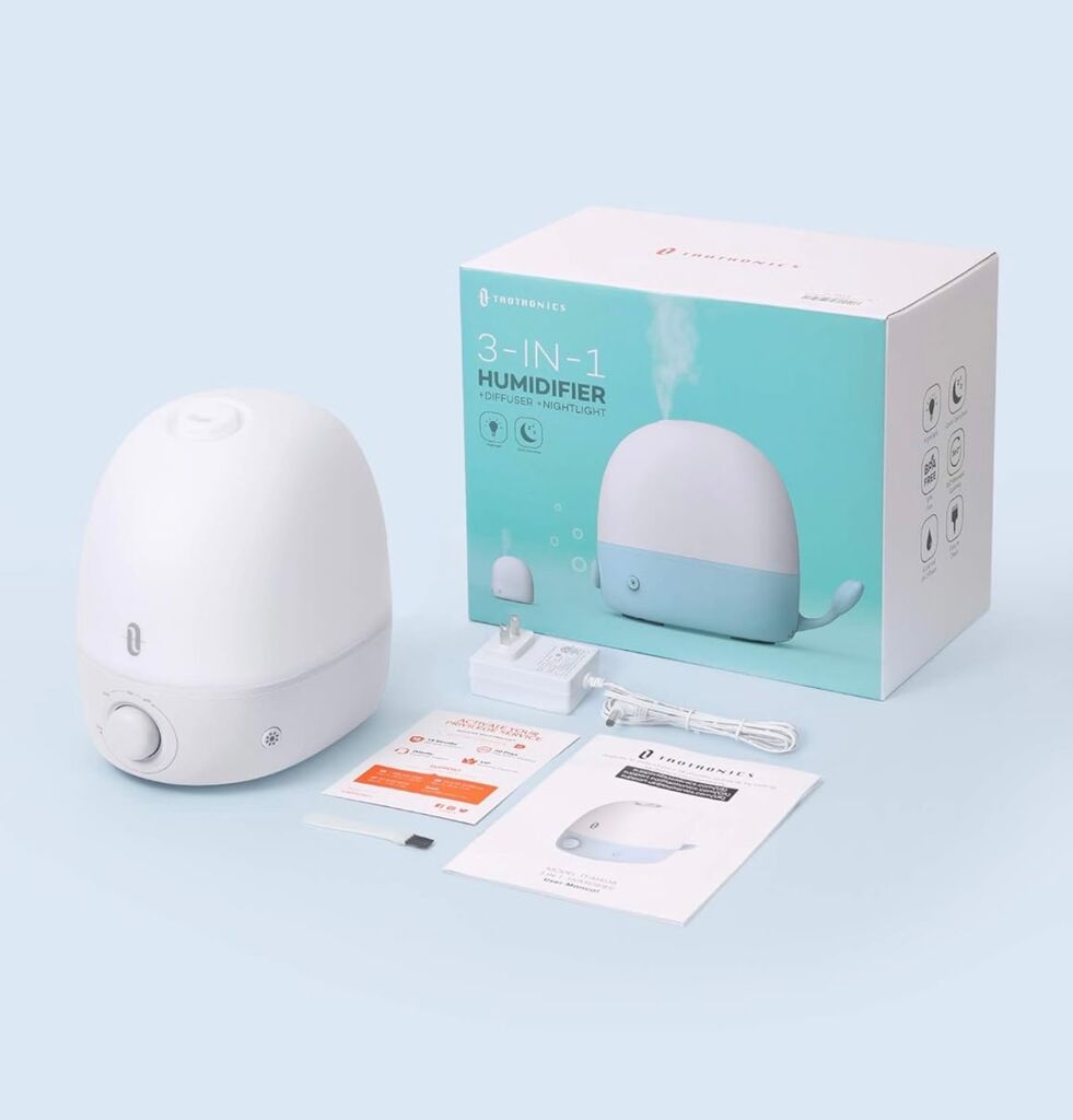 Máy phun sương, tạo ẩm kiêm đèn ngủ TAOTRONICS TT-AH038 3 in 1