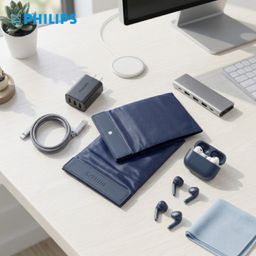Túi đựng, bảo vệ phụ kiện hãng Philips, nắp hút nam châm, túi lưu trữ đa năng