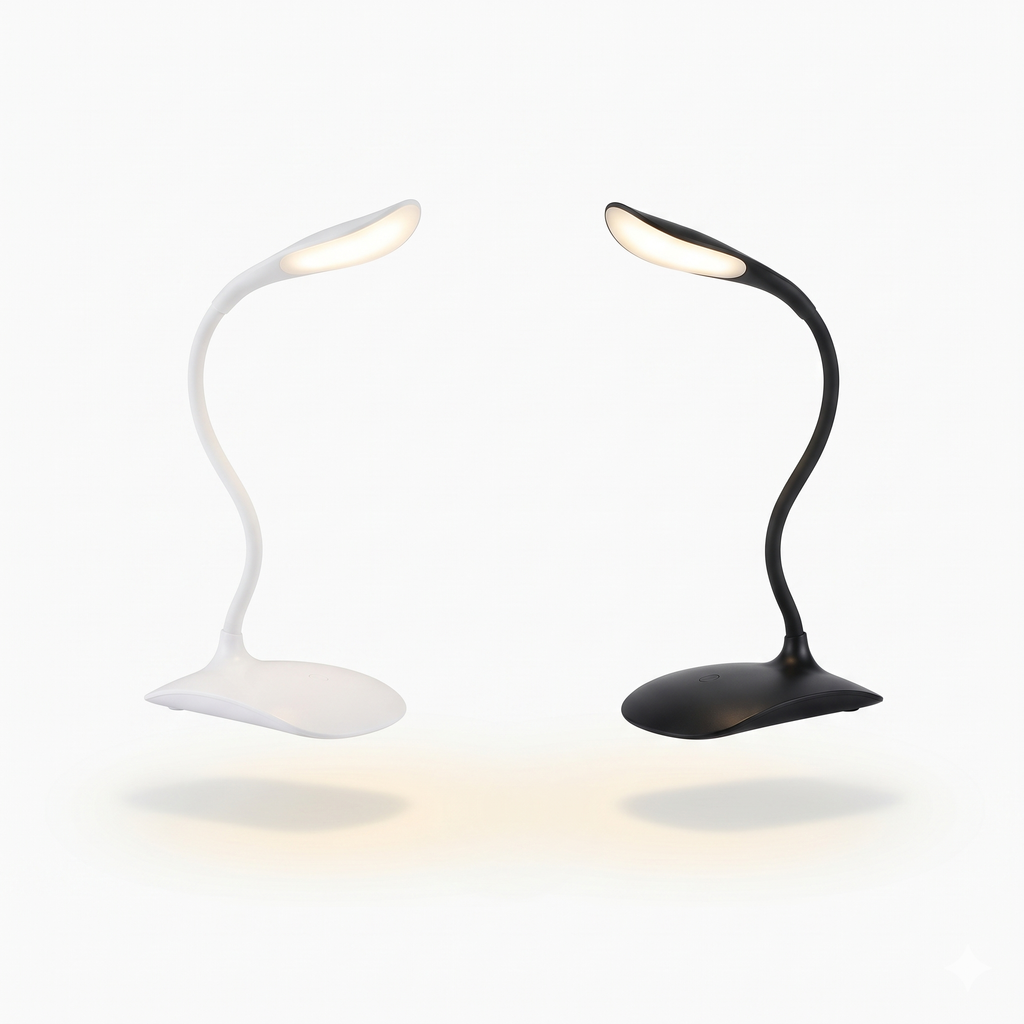 Đèn bàn LED đọc sách GOOSENECK SSL-908-WT , cáp sạc bị ố vàng
