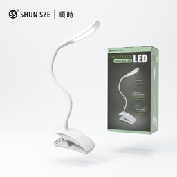 Đèn LED kẹp bàn đọc sách GOOSENECK SSL-909-WT ( cáp sạc bị ố vàng)