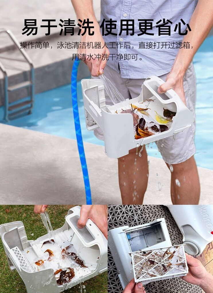 Robot dọn vệ sinh bể bơi Genkinno P1 SE - Robot Vệ Sinh Hồ Bơi sạc Pin - Ảnh 6