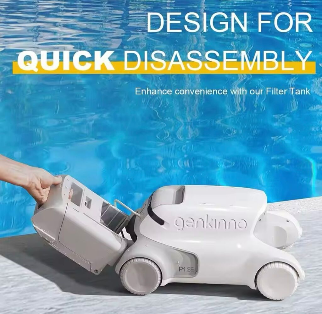 Robot dọn vệ sinh bể bơi Genkinno P1 SE - Robot Vệ Sinh Hồ Bơi sạc Pin - Ảnh 4
