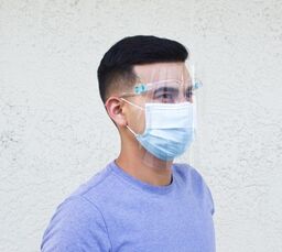 Kính chắn chống giọt bắn trong suốt nhựa PET - Face Shield Mask