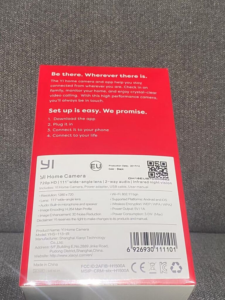 Camera Wifi Xiaomi Yi 720P Home Camera, bản quốc tế- MÀU ĐEN và TRẮNG - Ảnh 3