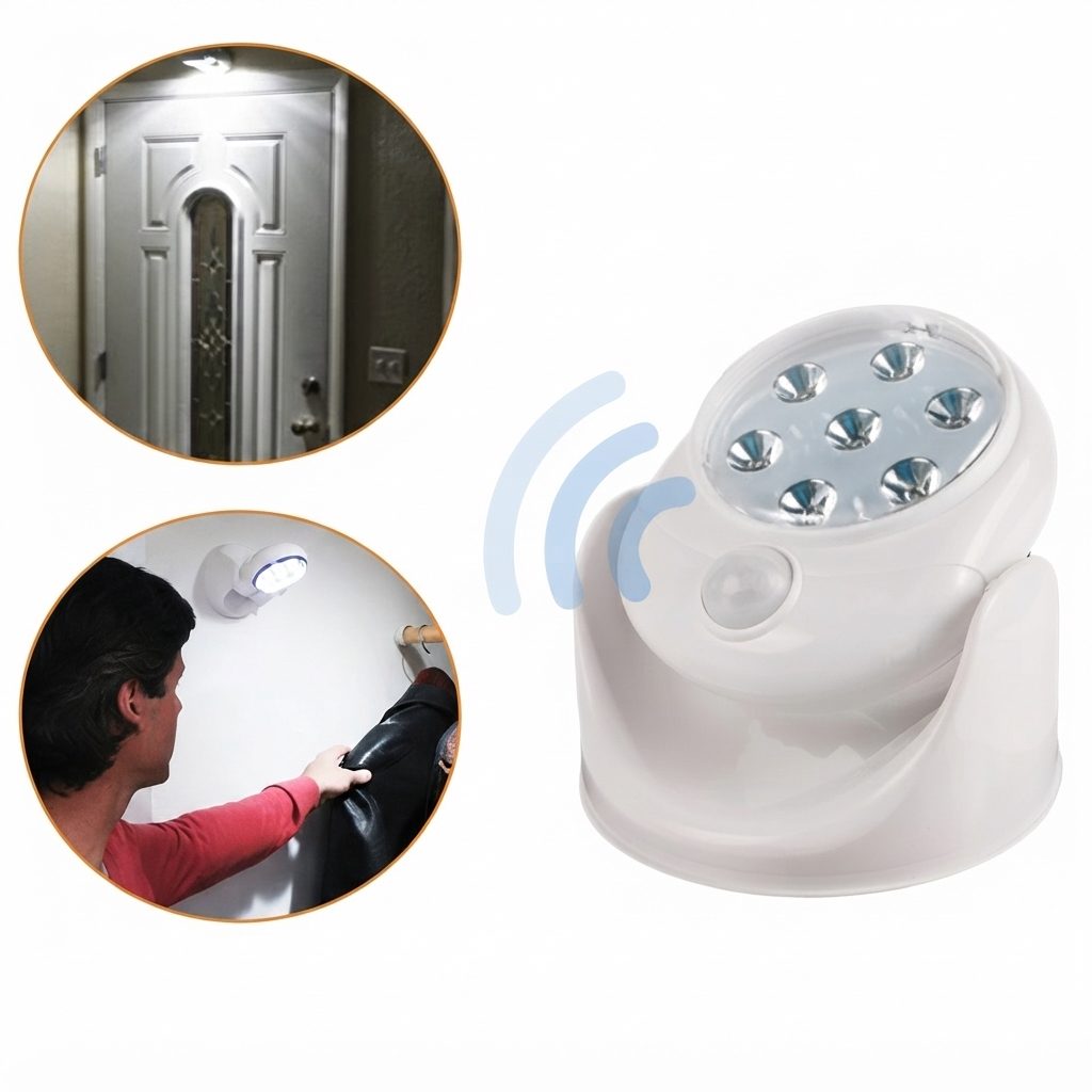 Đèn cảm ứng tự bật tắt - Light Angel (vỏ ngả vàng) thực tế Đèn cảm ứng tự bật tắt - Light Angel (vỏ ngả vàng) - Góc chụp chi tiết thực tế 7