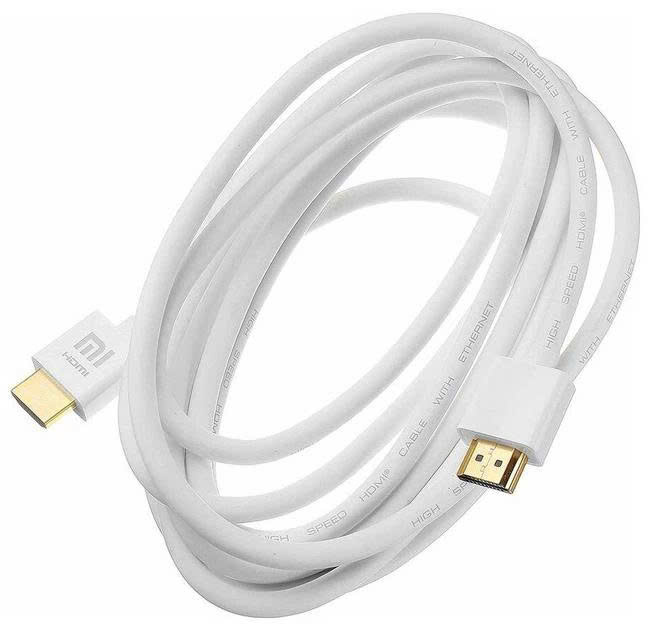 Cáp HDMI Xiaomi Mi 4K dài 3m (XY-H-3) đầu mạ vàng -Trắng