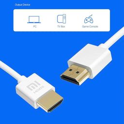 Cáp HDMI Xiaomi Mi 4K dài 3m (XY-H-3) đầu mạ vàng -Trắng