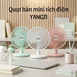 Quạt bàn tích điện YANGZI JXI6 , quạt sạc pin , nguồn 5V dùng được với Pin dự phòng 