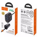 Tẩu Sạc Điện Thoại Trên Xe Hơi kèm đầu sạc phụ nối dài Hoco Z35 PD&QC 3.0 - Ảnh 6