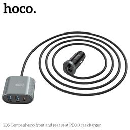 Tẩu Sạc Điện Thoại Trên Xe Hơi kèm đầu sạc phụ nối dài Hoco Z35 PD&QC 3.0