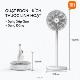 Quạt cây 10 cánh XIAOMI Edon E909C, tăng giảm chiều cao, gập gọn, động cơ BLDC…