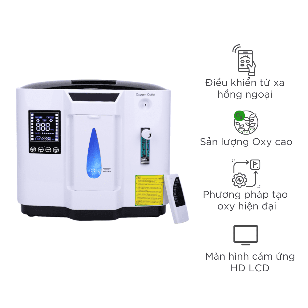 Máy tạo oxy y tế gia đình DEDAKJ (1-7 lít/phút)  - Ảnh 2
