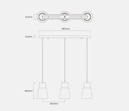Đèn thả trần Xiaomi Yeelight YLDL05YL 3 bóng Xiaomi Yeelight Time Chandelier