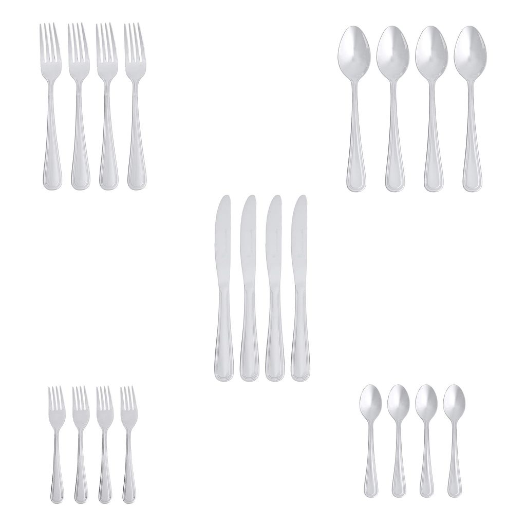 Bộ dao, thìa, dĩa 20 món chính hãng Amazon Basics Model: B07WJMXVXZ - Ảnh 5