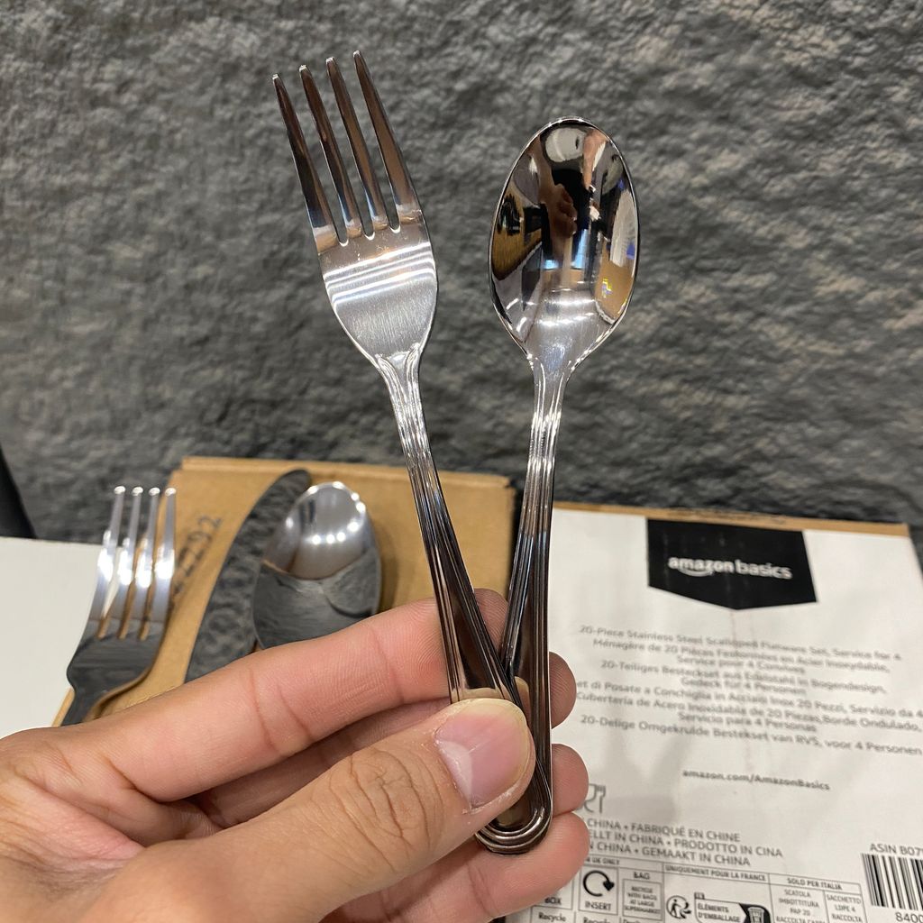 Bộ dao, thìa, dĩa 20 món chính hãng Amazon Basics Model: B07WJMXVXZ - Ảnh 10