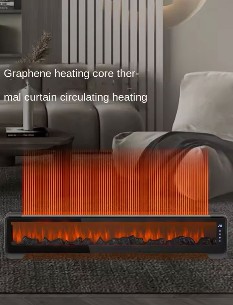 Máy sưởi Whirlpool (Mỹ), công nghệ sưởi Graphene, màn hình than củi, dài 1.3m, 2200W - Ảnh 5